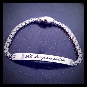All Things Are Possible Stainless Steel Bracelet